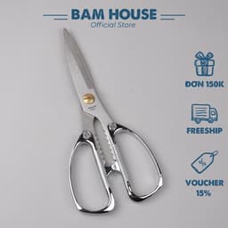 Thumbnail Kéo bếp Bam House cán inox lưỡi thép không gỉ siêu bền cao cấp KCI03 4