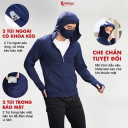 Thumbnail Áo Chống Nắng Nam 𝐂𝐀𝐑𝐃𝐈𝐍𝐀 1 Lớp Chất Thun Lạnh AirCool Nhật Cao Cấp Chống Tia UV 2NM 4