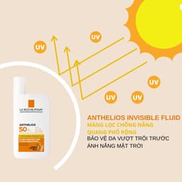Thumbnail Kem Chống Nắng Dạng Sữa Lỏng Không Nhờn Rít La Roche-Posay Anthelios Invisible Fluid SPF50+ 50ml 2