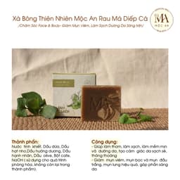 Thumbnail Xà Bông Thiên Nhiên Mộc An Rau Má Diếp Cá Chăm Sóc Face & Body-Giảm Mụn Viêm, Làm Sạch, Sáng Da 100g 4