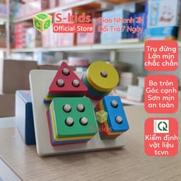 Thumbnail Đồ Chơi Gỗ S-Kids, Thả hình khối 4 tru. 2
