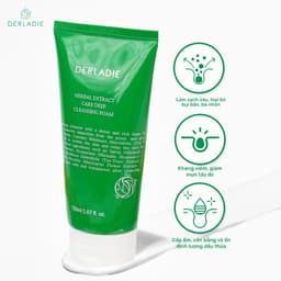 Thumbnail Sữa Rửa Mặt Tràm Trà Sạch Sâu, Kiềm Dầu Derladie Herbal Extract Care Deep Cleansing Foam 150ml 3