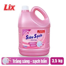 Thumbnail Nước giặt Lix Siêu sạch hương hoa anh đào 3.5kg N2504 làm sạch cực nhanh vết bẩn, tăng gấp đôi sức mạnh giặt tẩy 3