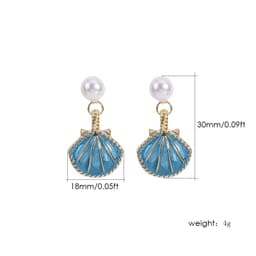 Thumbnail Khuyên tai Pinkdudu PD590 bằng hợp kim đính ngọc trai giả thời trang sang trọng cho nữ 1