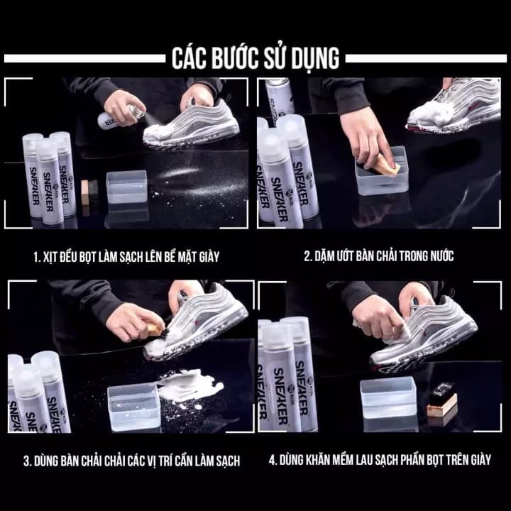 Ảnh Xịt bọt làm sạch giày sneaker Hando 300ml cao cấp 3
