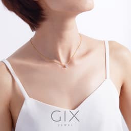 Thumbnail Dây chuyền bạc nữ đẹp mạ vàng đá CZ trắng cao cấp, bạc mạ vàng trắng Gix Jewel SPGDC07 3