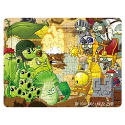Thumbnail Tranh xếp hình LEQIAZHIXING PD005 104 mảnh ghép trò chơi Plants Zombie cho trẻ em với tấm đáy 3