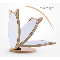 Thumbnail Gương trang điểm JUJIAJIA bằng gỗ một mặt để bàn 4
