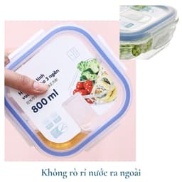 Thumbnail Hộp thủy tinh chữ nhật 2 ngăn 1520 ml, đựng thức ăn văn phòng, sử dụng được trong lò vi sóng. Hộp thủy tinh đựng cơm 3