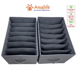 Thumbnail Hộp Vải Đựng Đồ 7 Ngăn Có Nắp Đa Năng – Khay7 Ngăn Đựng Quần Áo Tất Đồ Lót Nhỏ Vải Oxford Chính Hãng Amalife 3