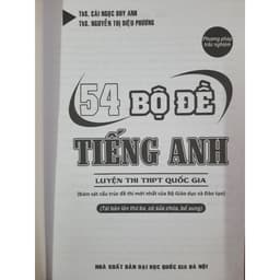 Thumbnail Sách - 54 Bộ đề Tiếng Anh (Luyện thi THPT quốc gia) 2