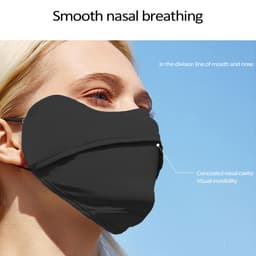 Thumbnail Khẩu trang thể thao ANNIES vải lụa băng có thể điều chỉnh thoáng khí chống tia UV chống nắng cho nam và nữ 4