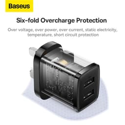 Thumbnail Cốc sạc nhanh Baseus hai cổng USB EU 2.1A Max tiện lợi 3