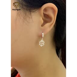 Thumbnail Bông tai bạc Ý 925 Huệ Ngân - Cỏ 4 lá may mắn RYE140447 1