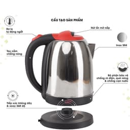 Thumbnail Ấm điện siêu tốc Inox 304 dung tích 1.8L Rạng Đông - Model: AST18ST2 4