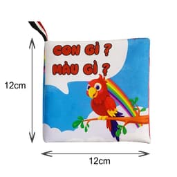 Thumbnail Sách vải PiPoVietnam kích thích thị giác - Song ngữ Anh Việt - Con gì màu gì 3