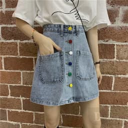 Thumbnail Chân váy jean Ngắn Dáng Chữ A Phong Cách Hàn Quốc Thời Trang Mới 2