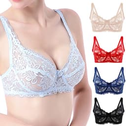 Thumbnail Ecmn Gợi Cảm Tinh Tế Ren Nữ Áo Ngực Không Đệm Plus Kích Thước Vòng Thép Đẩy Lên Áo Ngực Rỗng Ra Bralette 3