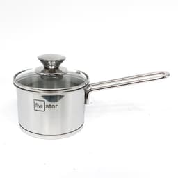 Thumbnail Quánh 3 đáy inox 430 Fivestar Standard nắp kính bếp từ FSQ14001 (14cm) 2