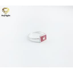 Thumbnail Nhẫn bạc Ý 925 Huệ Ngân - Quốc kỳ VIỆT NAM 3