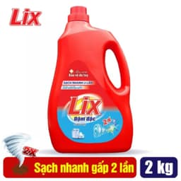 Thumbnail Nước giặt Lix đậm đặc hương hoa chai 2kg làm sạch cực nhanh vết bẩn NG201 tăng gấp đôi sức mạnh giặt tẩy quần áo 2