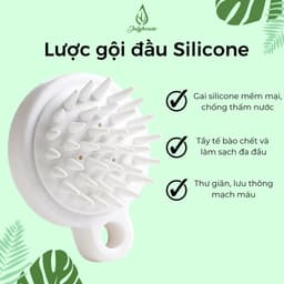 Thumbnail Lược gội đầu Julyhouse làm sạch da đầu màu trắng chất liệu Silicone mềm 4