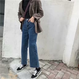 Thumbnail Daduhey Quần Jeans Lưng Cao Ống Đứng Thời Trang Xuân Thu 2020 Dành Cho Nữ 3