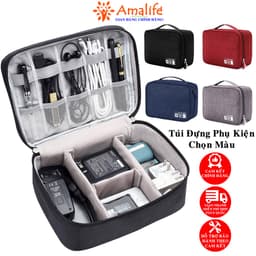 Thumbnail Túi Đựng Phụ Kiện Công Nghệ 1 Ngăn Điện Thoại Chống Nước, Chống Sốc Cao Cấp Chính Hãng Amalife 1