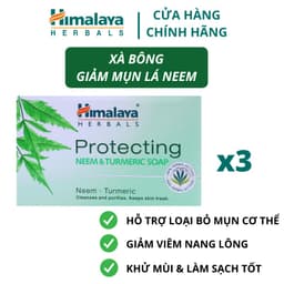 Thumbnail Combo 3 xà phòng làm sạch mụn lưng Himalaya Neem&Tumeric Soap 75g/sản phẩm 1