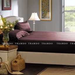 Thumbnail Bộ Chăn Ga Gối Lụa Cao Cấp TRAMDO BEDDING Màu Nâu Socola 4