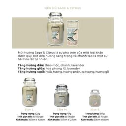 Thumbnail Nến hũ Yankee Candle size L - Sage & Citrus (623g) 1