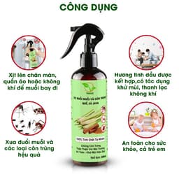 Thumbnail Bộ đôi khử mùi đuổi muỗi hiệu quả. Tinh dầu Sả Java 100ml + Xịt tinh dầu đuổi muỗi sả quế 300ml TAMAS 4