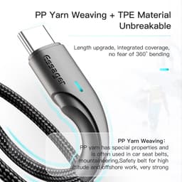 Thumbnail Cáp sạc nhanh Essager 3A Type C/Micro/iP Usb 0.25m/1m/2m/3M cho điện thoại Android 1