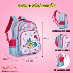 Thumbnail Balo Học Sinh Hello Kitty Siêu Nhẹ Dành Cho Bé BL1077WL 1