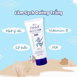 Thumbnail Sữa rửa mặt Reihaku Hatomugi 130g 170g dưỡng ẩm trắng da chiết xuất hạt ý dĩ Nhật - Bahachiha 3