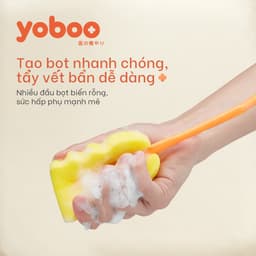 Thumbnail Bộ 2 bàn chải làm sạch bình sữa cho bé Yoboo YB-0029 bằng xốp polyurethane mật độ dày, không xơ vữa - Hàng chính hãng 4