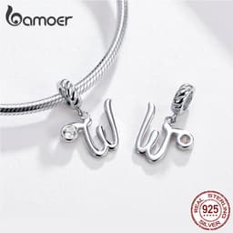 Thumbnail Mặt vòng cổ BAMOER 26 chữ cái tiếng Anh bằng bạc 925 SCC1183 4