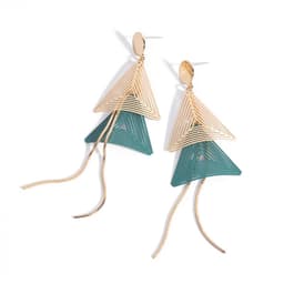 Thumbnail Bông Tai Hợp Kim Dáng Dài Phối Tua Rua Đơn Giản Thời Trang Cho Nữ PD499 2