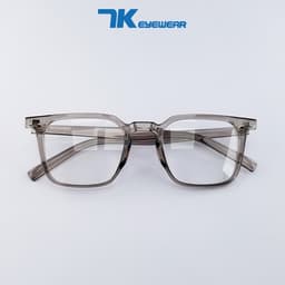 Thumbnail Gọng kính cận nam nữ mắt vuông nhựa 7K280 màu đen nâu ghi xám. Tròng giả cận 0 độ có sẵn, chống nắng và tia UV 4