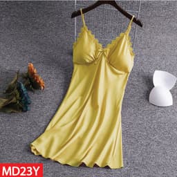 Thumbnail Đầm Ngủ HISEXY Lụa Satin Phối Ren Kèm Mút Ngực MD23 4
