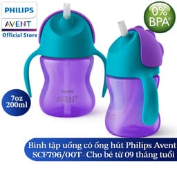Thumbnail Philips Avent bình tập uống có ống hút 200ml bé từ 9 tháng SCF796/00 2