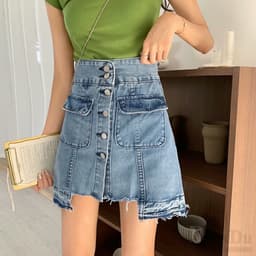 Thumbnail Chân váy jean Chữ A Mini Dáng Ôm Thời Trang Mùa Hè Cho Nữ 4