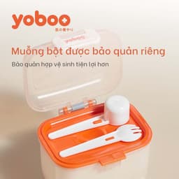 Thumbnail Hộp đựng sữa bột chống ẩm đa năng cho bé Yoboo YB-0032 có ngăn đựng muỗng 2 lớp nắp đậy 360ml - Hàng chính hãng 1