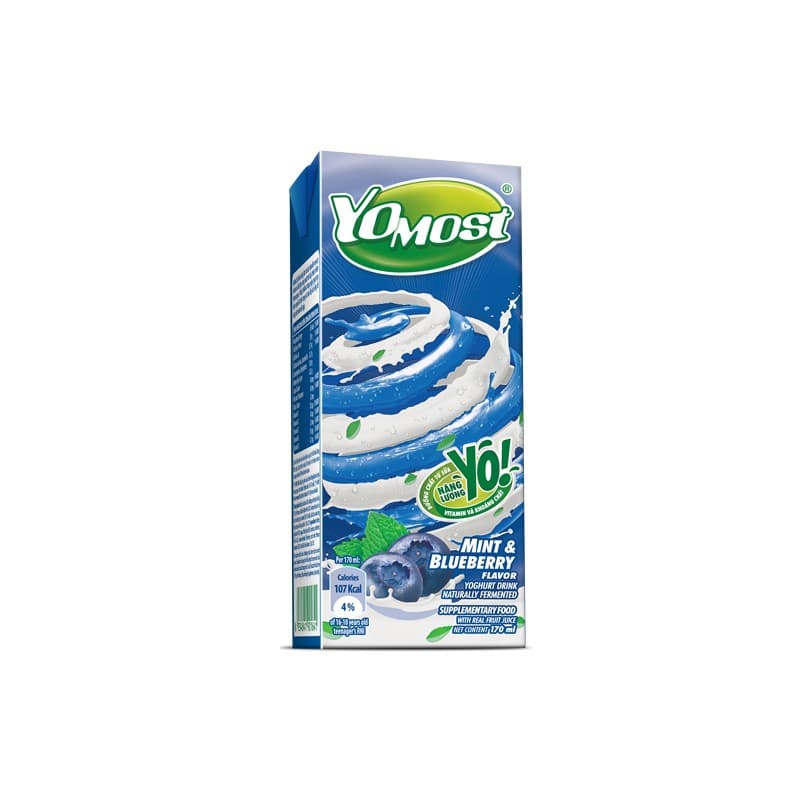 Ảnh Lốc sữa chua lên men tự nhiên Yomost bạc hà - việt quất 4x170ml 3