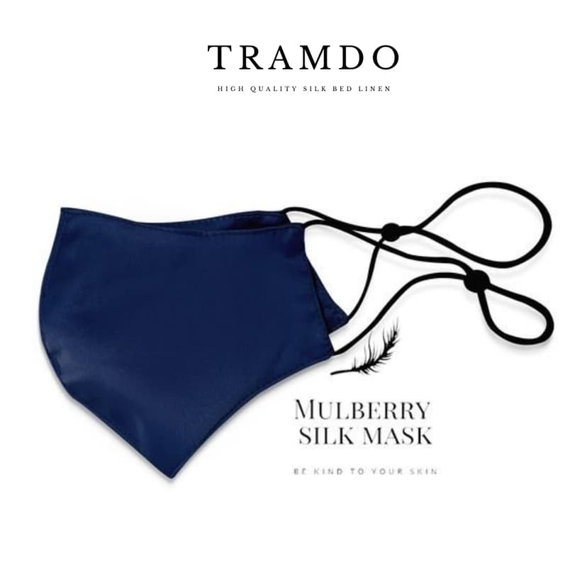Ảnh Khẩu Trang Vải Lụa 3 Lớp Kháng Khuẩn NITE9SILK TRAMDOBEDDING Có Nút Điều Chỉnh Kích Thước Đa Dạng Màu Sắc 3