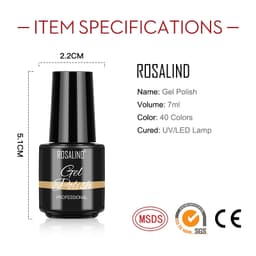 Thumbnail Rosalind 7ml Ngâm Gel Ba Lan Sáng Cho Móng Tay Nghệ Thuật Thiết Kế Đèn LED / UV 21-40 3