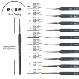 Thumbnail 1 Cọ Sơn Móng Tay Cán Gỗ Và Kim Loại Watercolor nail polish brush details brush 2