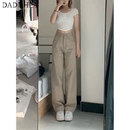 Thumbnail Quần jean ống rộng lưng cao thiết kế mới cho phái nữ 3