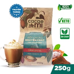 Thumbnail Bột cacao nguyên chất không đường CACAOMI Original chuẩn ăn kiêng Keto Eat Clean, ăn chay [80g/250g] 3
