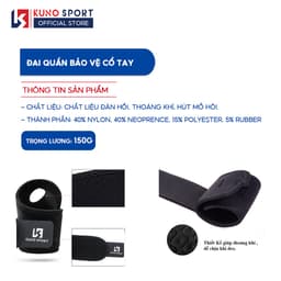 Thumbnail Băng bảo vệ cổ tay tập thể thao KUNO có thể điều chỉnh 3